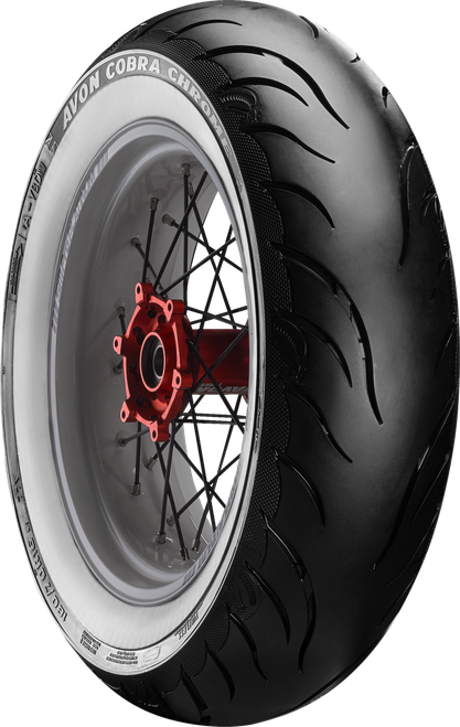AVON - 640615 - Tire - Cobra Chrome AV92 - Rear - 170/80B15 - Wide Whitewall - 83H