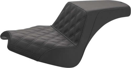SADDLEMEN - I21-04-172 - Step-Up Seat - Front Lattice Stitch/Rear Smooth - Black - Chief