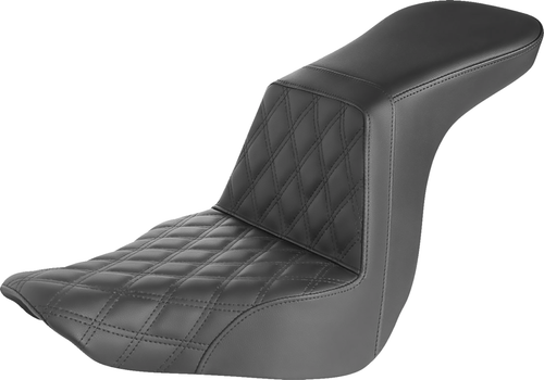 SADDLEMEN - 818-29-192 - Step-Up Seat - Front Lattice Stitch - Black