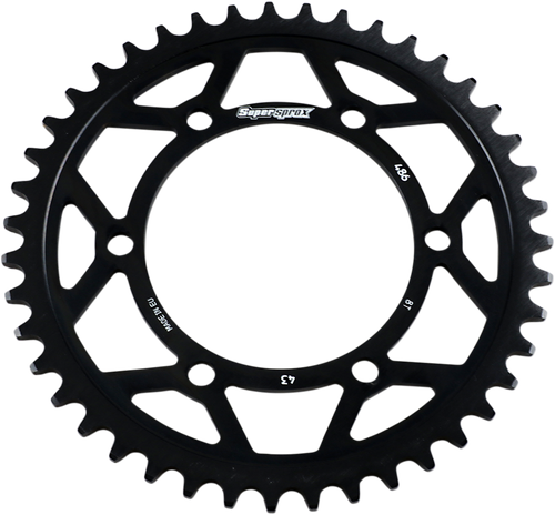 SUPERSPROX - RFA-486-43-BLK - Edge Rear Sprocket - Black - 43 Tooth