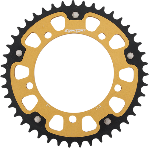 SUPERSPROX - RST-1793-43-GLD - Stealth Rear Sprocket - 43 Tooth - Gold - Suzuki/Triumph