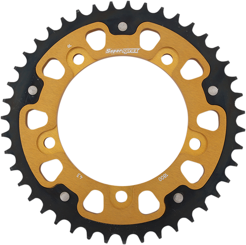 SUPERSPROX - RST-1800-43-GLD - Stealth Rear Sprocket - 43 Tooth - Gold - Suzuki/Triumph