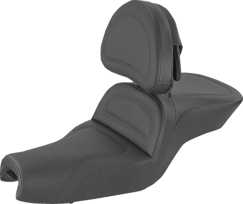 SADDLEMEN - 807-03-030 - Seat - Explorer - With Backrest - Stitched - Black - XL '04-'20