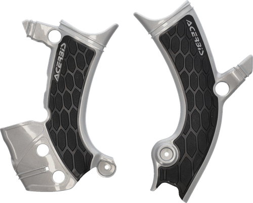 ACERBIS - 2981441015 - X-Grip Frame Guards - Silver/Black - YZ 250/450 F/FX