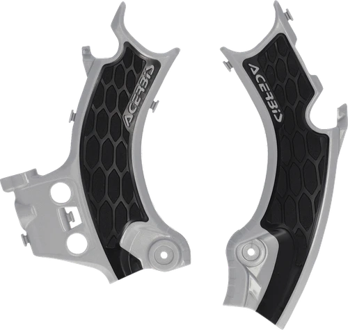 ACERBIS - 2986181015 - X-Grip Frame Guards - Black/Silver - CRF 250/450 R/RX
