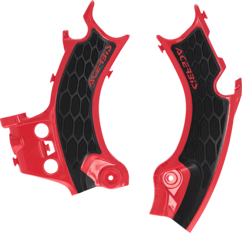 ACERBIS - 2986181018 - X-Grip Frame Guards - Black/Red - CRF 250/450 R/RX