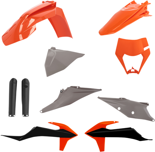 ACERBIS - 2791547118 - Full Body Kit - '21 OEM Orange/Black/Gray - KTM - EX/XC '20-'23