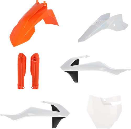 ACERBIS - 2980585569 - Full Body Kit - '17 OEM Orange/White/Black - Gas Gas | KTM - MC/SX '16-'24