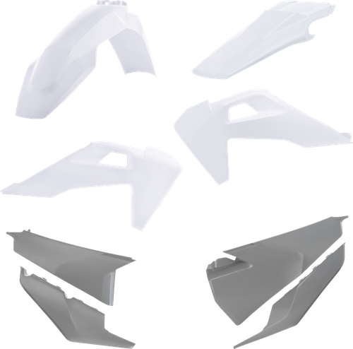 ACERBIS - 2791557705 - Standard Body Kit - '23 OEM White/Gray - Husqvarna - FE '20-'23