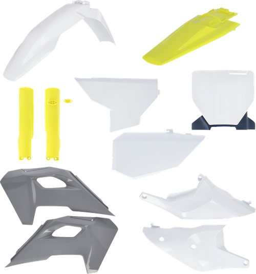 ACERBIS - 2986617705 - Full Body Kit - '23 OEM White/Yellow/Gray/Black - Husqvarna - FC/FX/TC/TX '23-'24