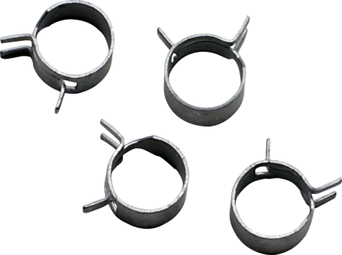 ALL BALLS - FS00052 - Refill Clamp Kit - Fuel Line/Band - Parallel Ear - Silver - 11.7 mm - 4 Pack