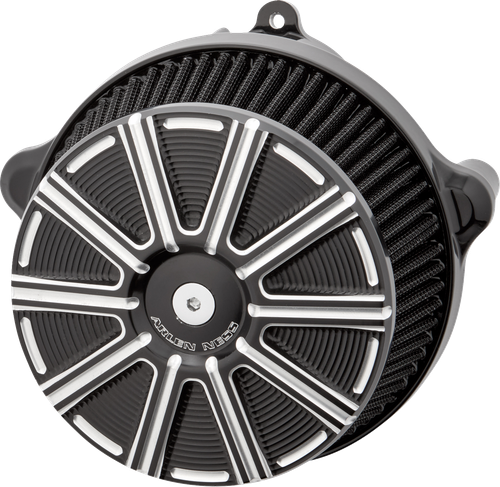 ARLEN NESS - 600-307 - Big Sucker Stage 1 Air Cleaner Kit with Cover - 10 Gauge - Black with Machined Accents