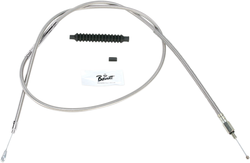BARNETT - 102301000512 - High-Efficiency Stainless Steel Clutch Cable for Harley-Davidson - +12" - '89-'06 Touring