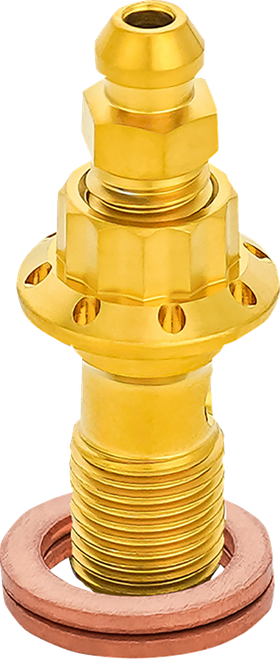 ARLEN NESS - 300-823 - Banjo Bolt with Bleeder - 10mm - Gold