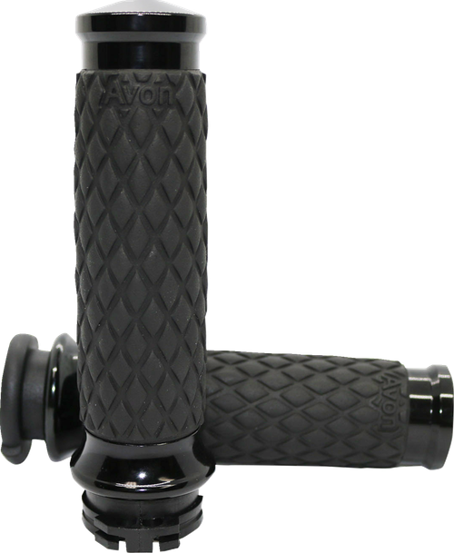 AVON GRIPS - DIA-65-ANO-FLY - Diamond Contour Grips - Black - TBW