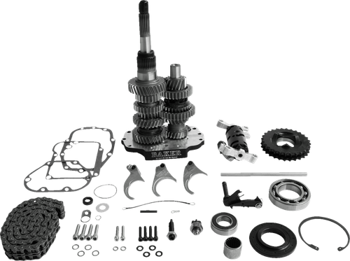 BAKER DRIVETRAIN - DD6-411-03 - Direct Drive Gear Set - 6-Speed - Black - '90-'97 Harley-Davidson