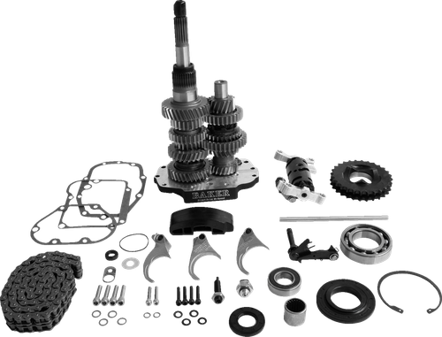 BAKER DRIVETRAIN - DD6-411P-03 - Direct Drive Gear Set - 6-Speed - Black - '01-'06 Touring