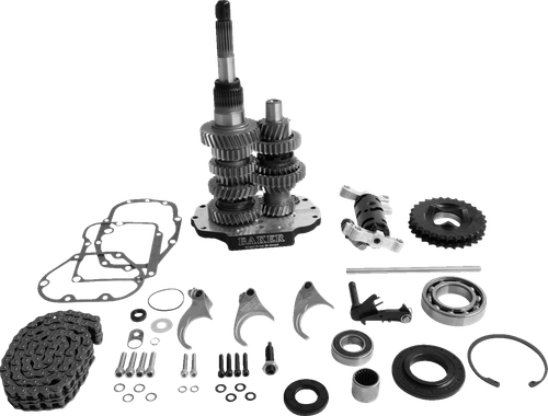 BAKER DRIVETRAIN - DD6-411S-03 - Direct Drive Gear Set - 6-Speed - Black - '98-'00 Touring/FXR
