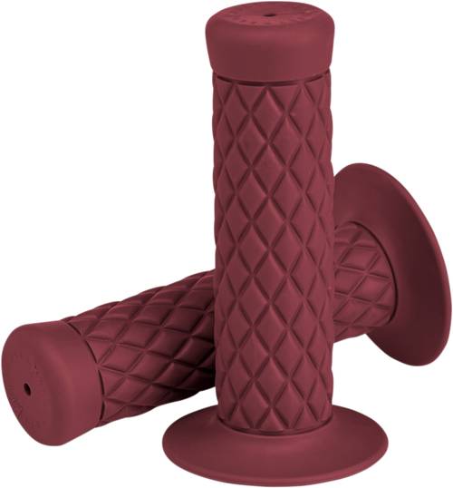 BILTWELL - 6702-0301 - Thruster Bar Grips - 1" - Oxblood