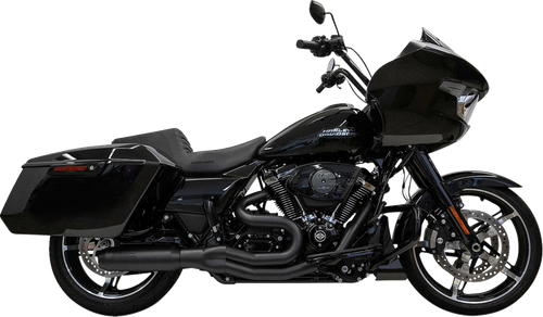 BASSANI XHAUST - 1F98B - 2-into-1 Mid-Length Super Bike Exhaust System - 4" Muffler - M8 Touring