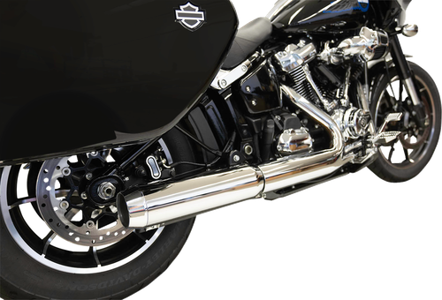 BASSANI XHAUST - 1S38FP - 4" Slip-On Muffler with 2-1/2" x 10" Baffle Core - Chrome - 49-State