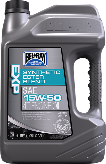 BEL-RAY - 99130-B4LW - EXP Synthetic Blend 4T Oil - 15W-50 - 4L