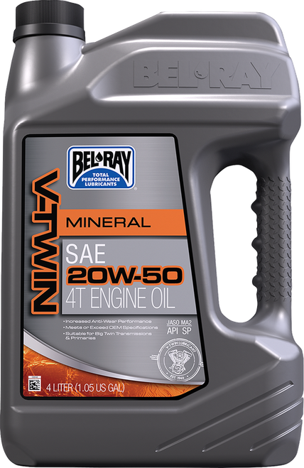 BEL-RAY - 96905-BT4 - V Twin Oil - 20W50 - 4L