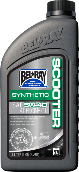 BEL-RAY - 303063150160 - Full Synthetic Scooter Oil - 5W40 - 1 L