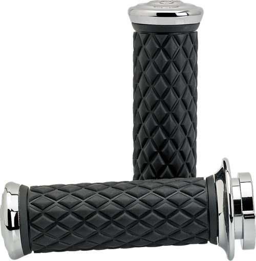 BILTWELL - 6608-105-01 - Alumicore Grips - TBW - Chrome