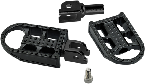 BILTWELL - 7002-201-03 - Mushman Foot Pegs - Step - Black Electroplated