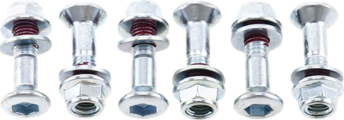 BOLT - 2008-HS.S - Fastener Kit - Hub-Savers/Sprocket - Double Locked - Silver - 6 Pack