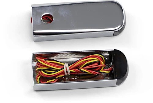 ALLOY ART - SSL-BR-2C - Strut Light - LED - Smoke/Red Chrome FLHC