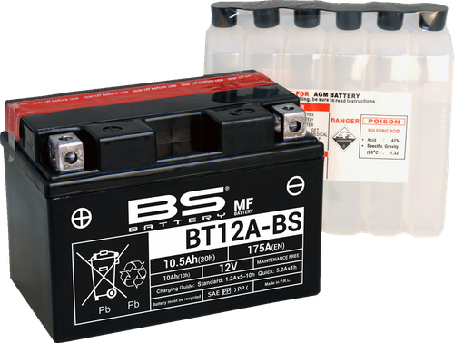 BS BATTERY - 300602 - Battery - BT12A-BS (YT)