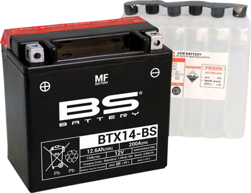 BS BATTERY - 300604 - Battery - BTX14-BS (YTX)