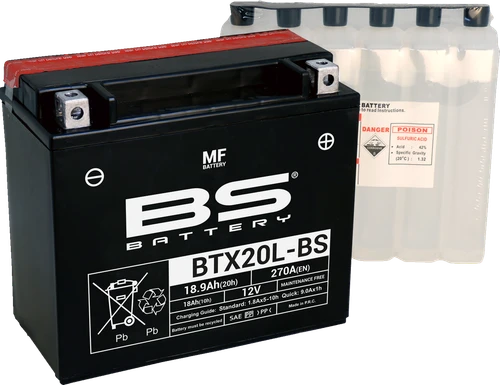 BS BATTERY - 300610 - Battery - BTX20L-BS (YTX)