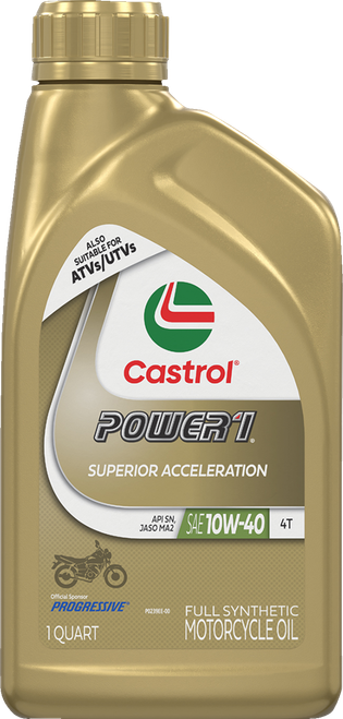 CASTROL - 15D1C9 - Power 1 Synthetic Engine Oil - 10W-40 - 1 US quart