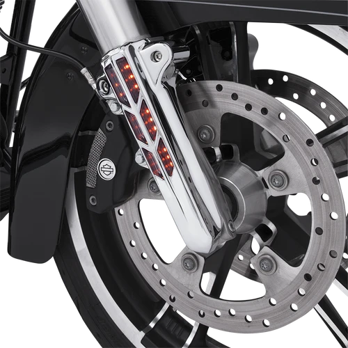 CIRO - 43001 - Forkini Lower Leg Covers - Chrome - With LEDs
