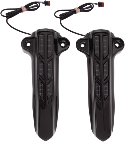 CIRO - 43003 - Forkini Lower Leg Covers - Gloss Black - With LEDs