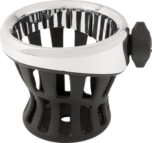 CIRO - 55414 - Gen 2 Drink Holder - Chrome - Chrome 1-1/8"/1-1/4" Handlebar Mount