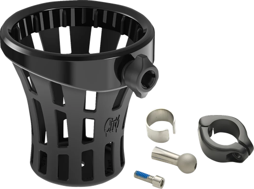 CIRO - 55913 - Gen 2 Drink Holder - Big Ass - Black - Black 7/8"/1" Handlebar Mount
