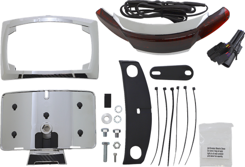 CIRO - 40253 - Taillight/License Plate Frame - Chrome - Red Lens