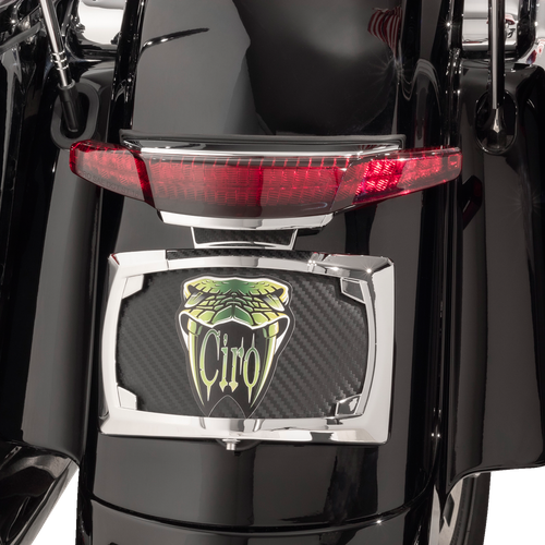CIRO - 40253 - Taillight/License Plate Frame - Chrome - Red Lens