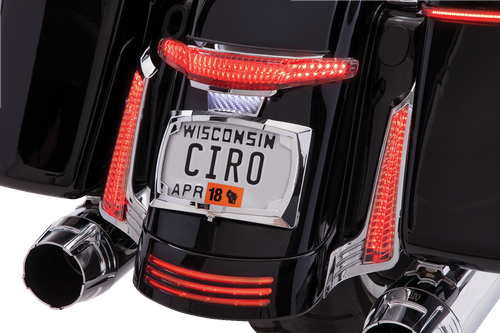 CIRO - 40254 - Taillight/License Plate Frame - Chrome - Smoke Lens