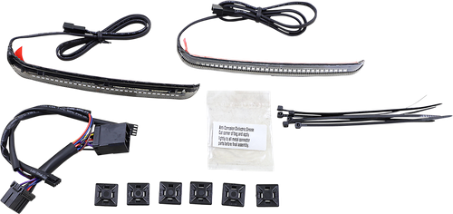 CIRO - 40038 - Bag Light Blades - Red Turn Signals - Smoke Lens