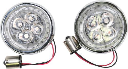 CIRO - 45501 - Turn Signal Insert - Red LED - Chrome
