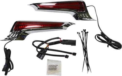 CIRO - 40044 - Filler Panel Light - Red Lens - Red LEDs - Chrome