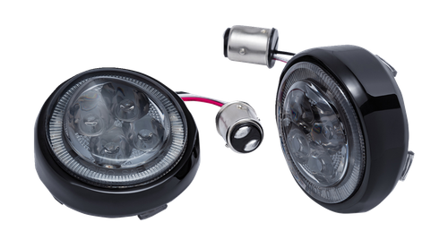 CIRO - 45621 - Turn Signal Insert - Red LED - Smoke Lens - Black