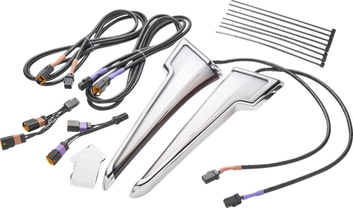 CIRO - 12200 - Quill Fairing Light - w/Turn Signal - Chrome - FLHX