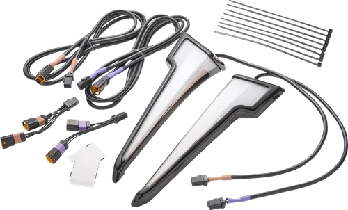 CIRO - 12201 - Quill Fairing Light - w/Turn Signal - Black - FLHX