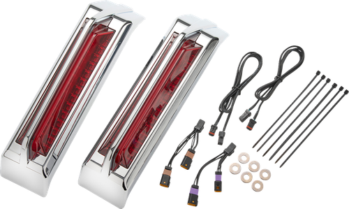 CIRO - 42052 - Filler Panel Tail Lights - Red Lens - Chrome